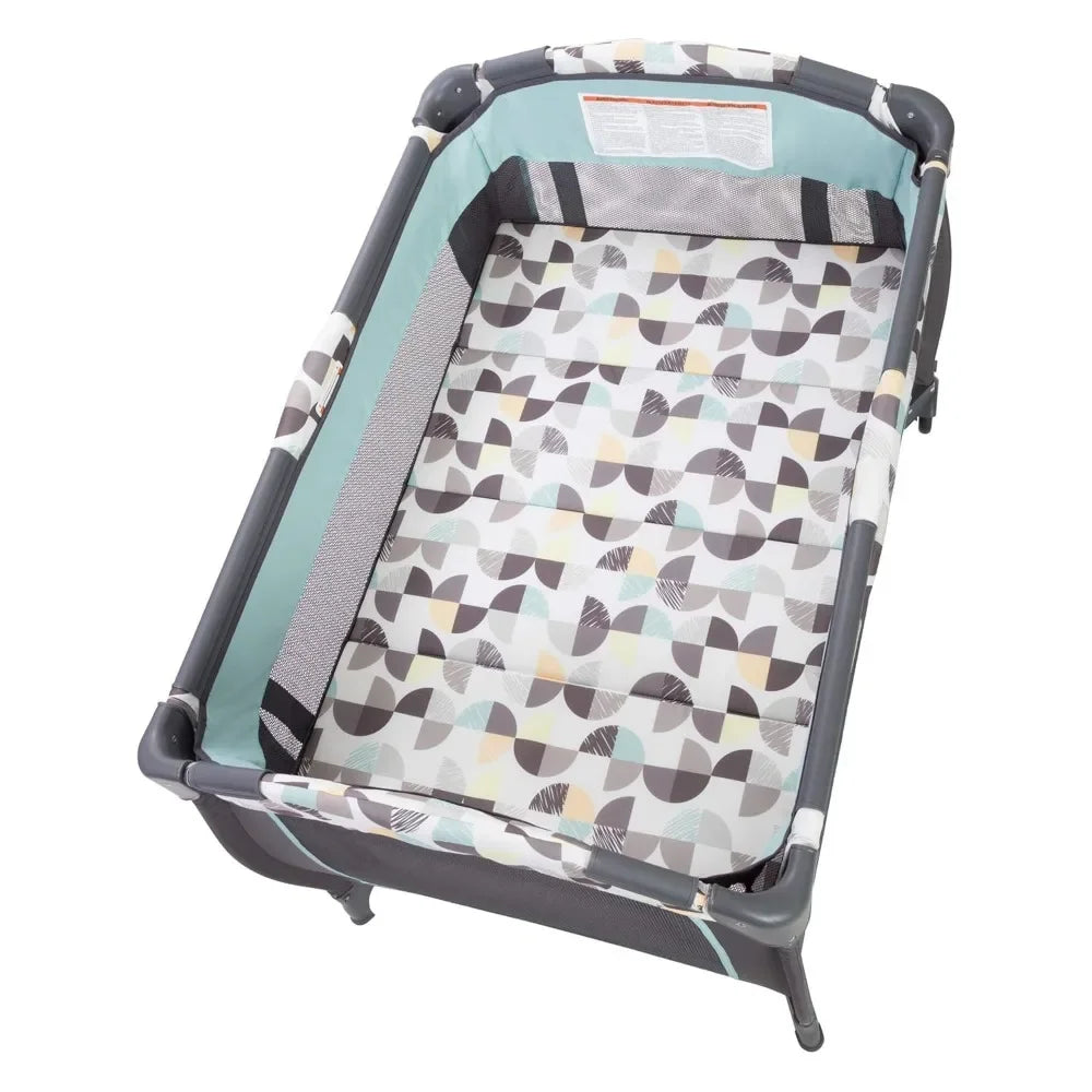 Trend-E Portable and Compact Newborn Nursery Center Pack and Play Baby Crib with Parent Organizer, Bassinet, and Travel Bag