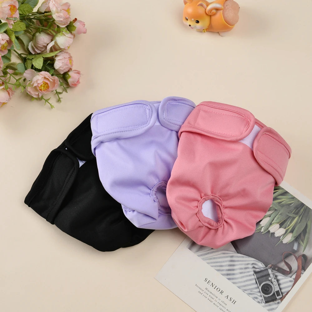 Reusable Female Dog Diapers.Washable Adjustable Puppy Period Panties 3 Pack
