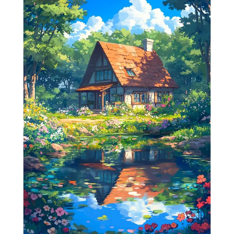 Diy Picture Painting By Numbers Landsape Acrylic Paints On Canvas Coloring By Numbers Home Decoration