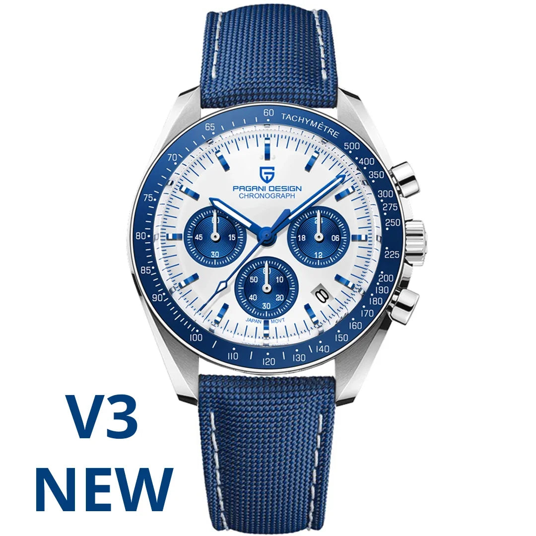 Men’s PAGANI DESIGN Watch – Stainless Steel Bracelet & Classic Round Dial