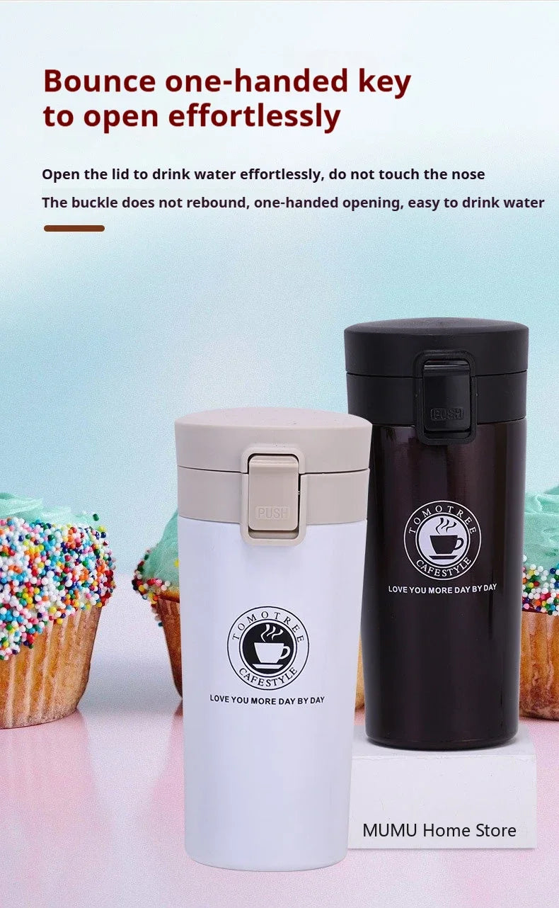 380ML/510ML Thermal Mug Double-layer Stainless Steel Coffee Cup Tea Vacuum Flask Thermos Water Bottle Leak-proof Thermos Mug