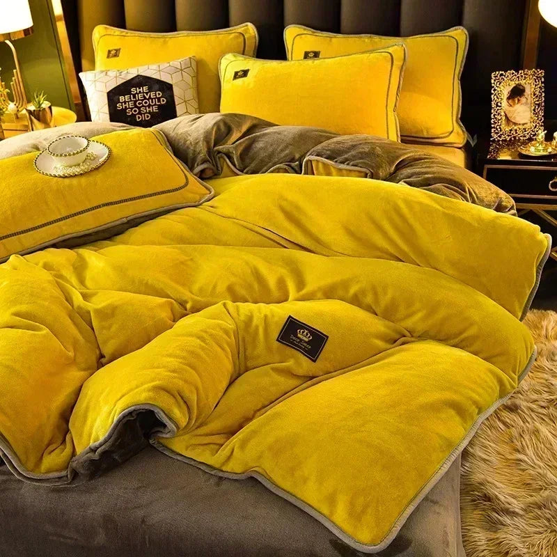 Luxury Milk Velvet Warm Duvet Cover Set