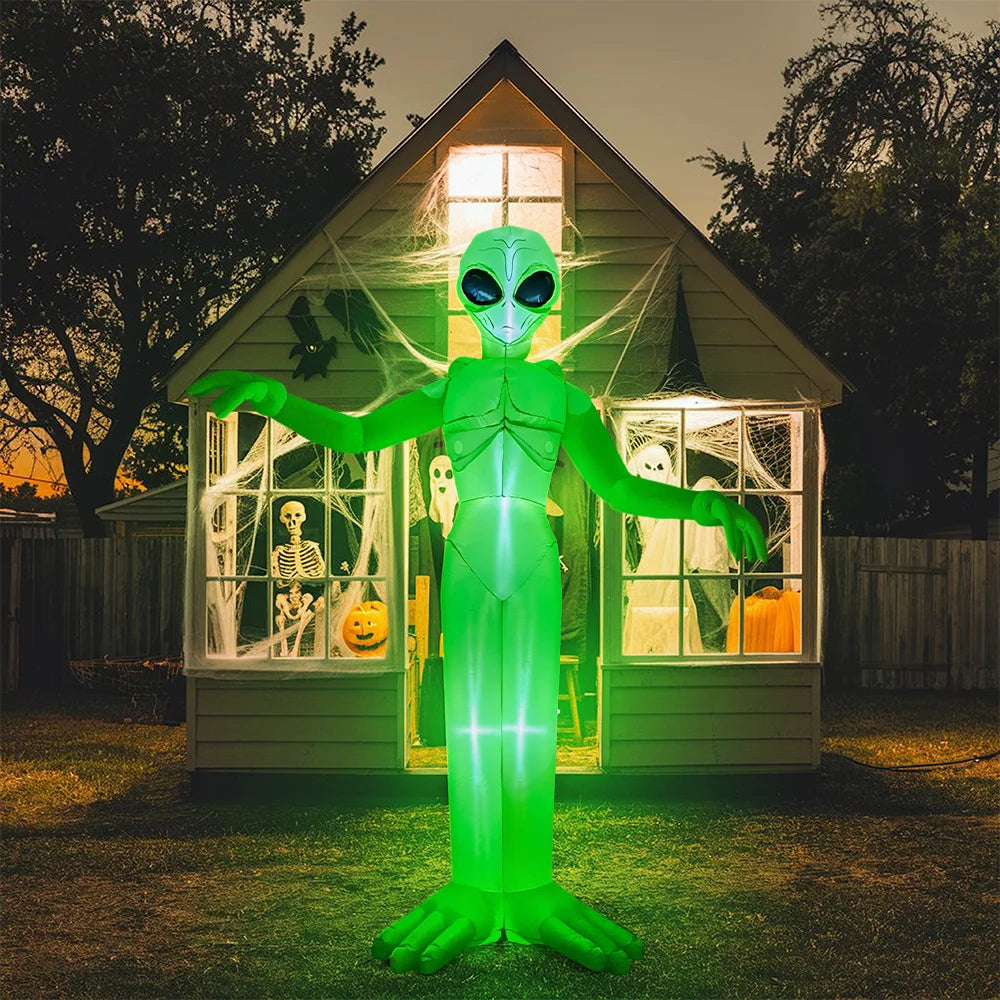 9 FT Inflatable Halloween Outdoor Decoration with LED Lights.  Blow Up Yard Décor for Lawn, Garden & Parties  Description