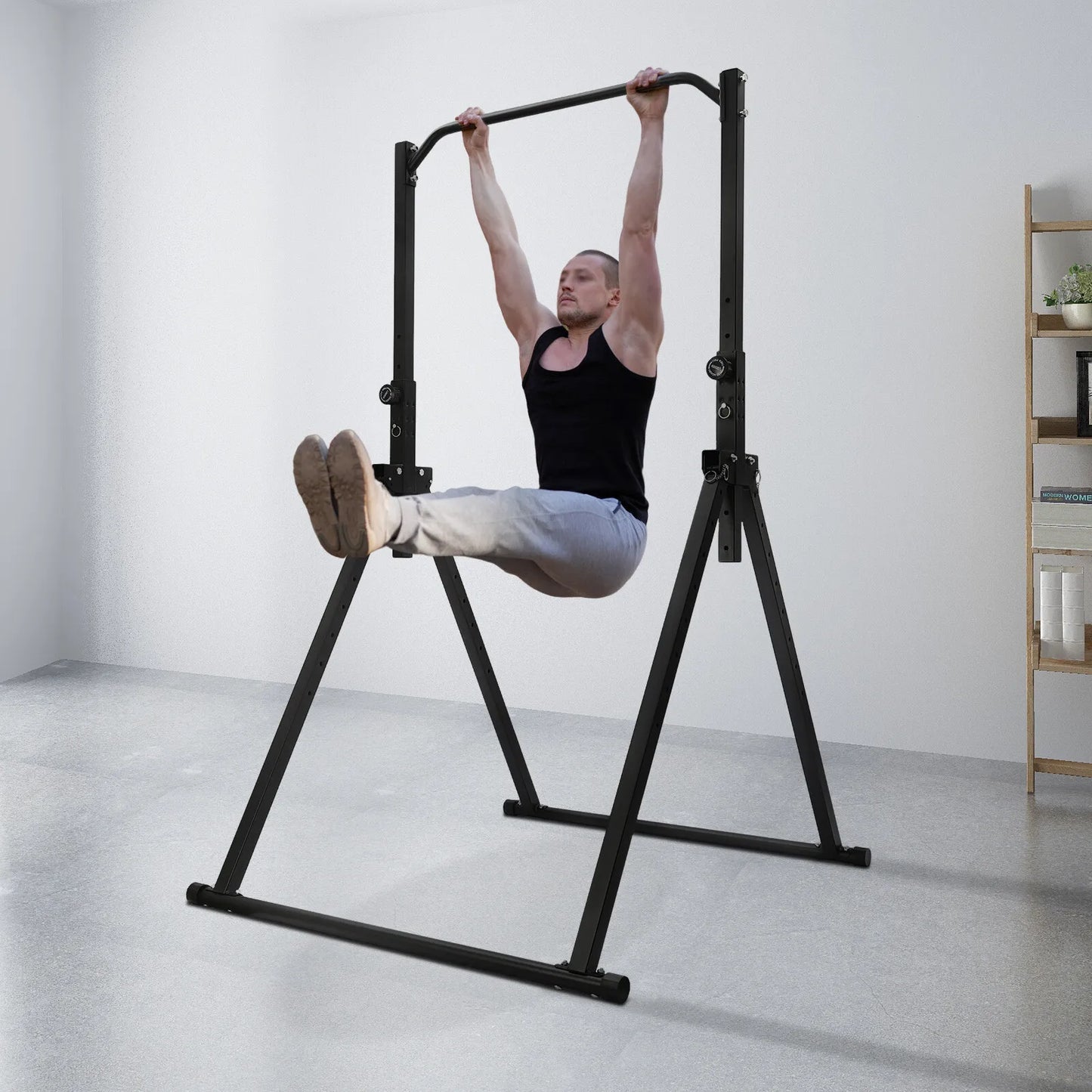 Adjustable Pull-Up Station.Heavy-Duty Home Strength Training Tower
