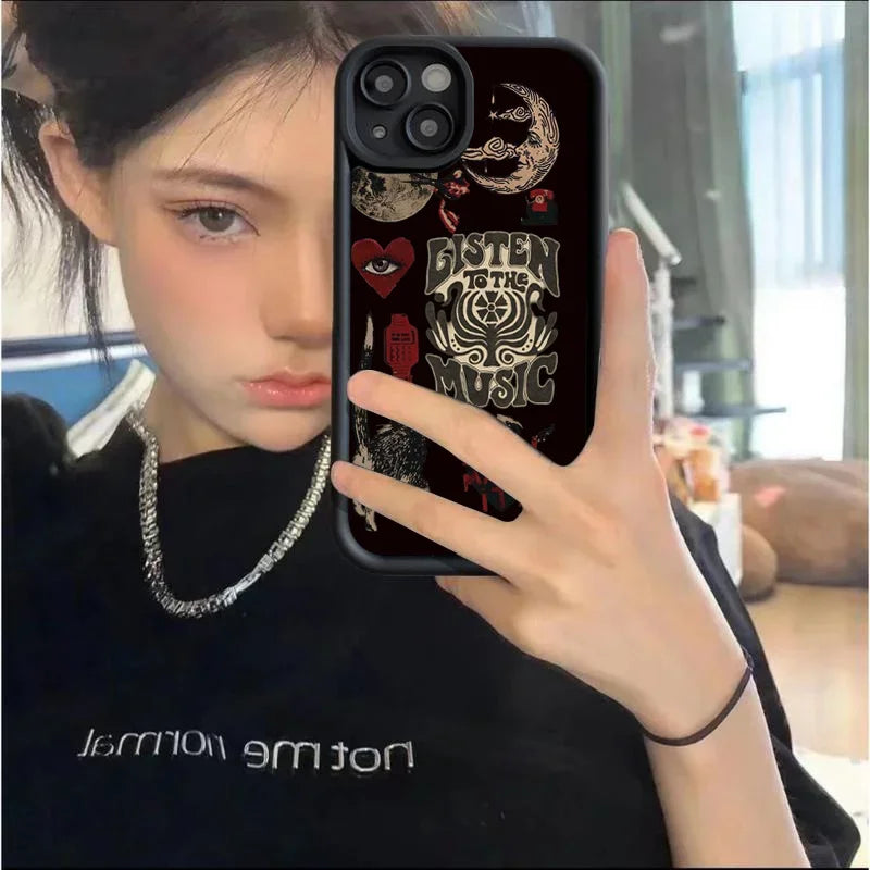 Aesthetic Sun & Moon Glass Phone Case