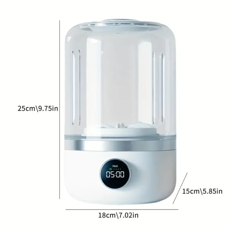 Portable Mini Washer, USB Rechargeable Cordless, 1.2L Capacity For Underwear, Socks & Baby Clothes, 3 Cleaning Modes, Quiet & Compact For Travel, Dorm, Apartment