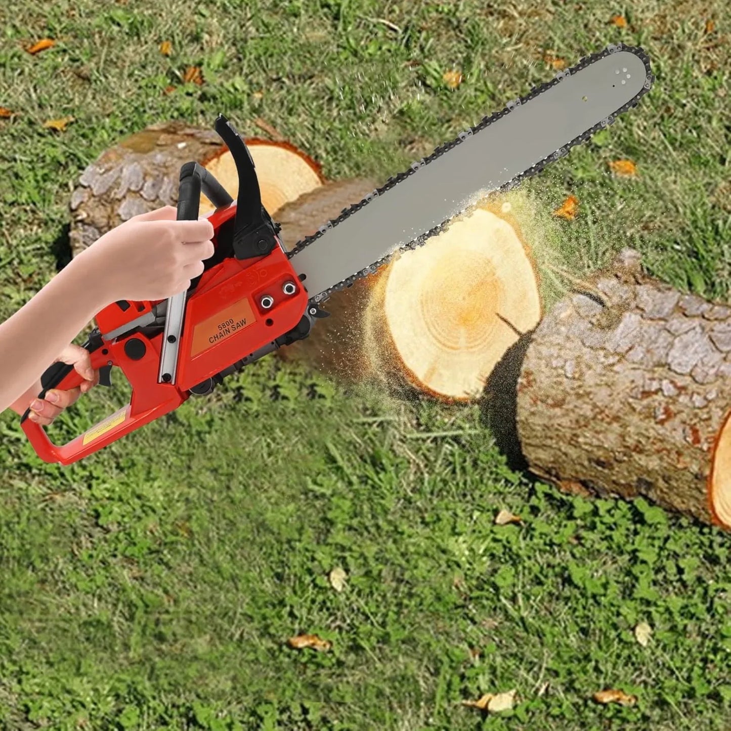 20inch 58cc 2-Stroke Cordless Gas Chainsaw,Logging Saw Power Gasoline Saw Wood Cutting Machine Handheld Petrol Gasoline Chainsaw