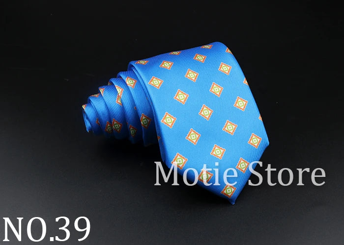 51 Styles Men's Silk Ties Jacquard Striped Plaid Floral Necktie Accessories Daily Wear Shirt Suit Cravat Wedding Party Gift