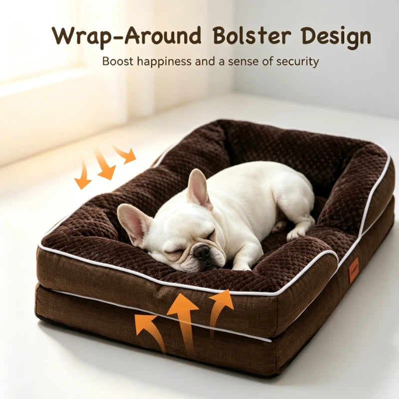Orthopedic Dog Bed for Small & Medium Dogs – Removable Washable Cover