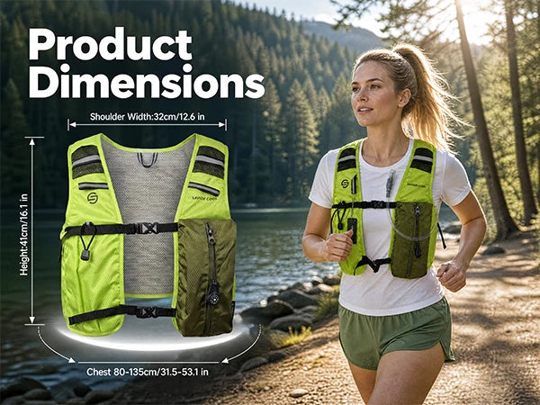 Portable Cooling Vest with Fan System –.Lightweight Summer Cooling Vest for Outdoor Work, Hiking & Camping