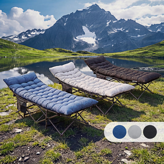 Portable Folding Camping Cot Bed.Heavy-Duty Outdoor Sleeping Cot for Camping, Travel & Relaxation