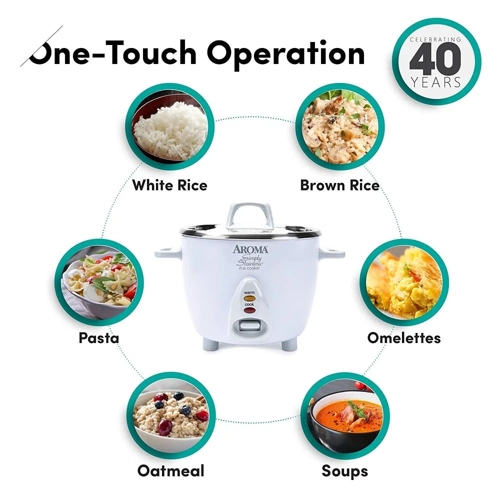 14 Cup Stainless Steel Rice Cooker One Touch Keep Warm
