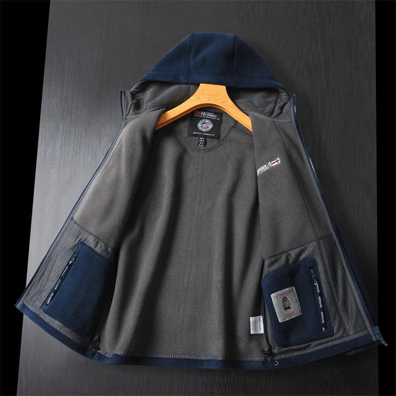 Men’s Premium Winter Fleece Hooded Wool Jacket