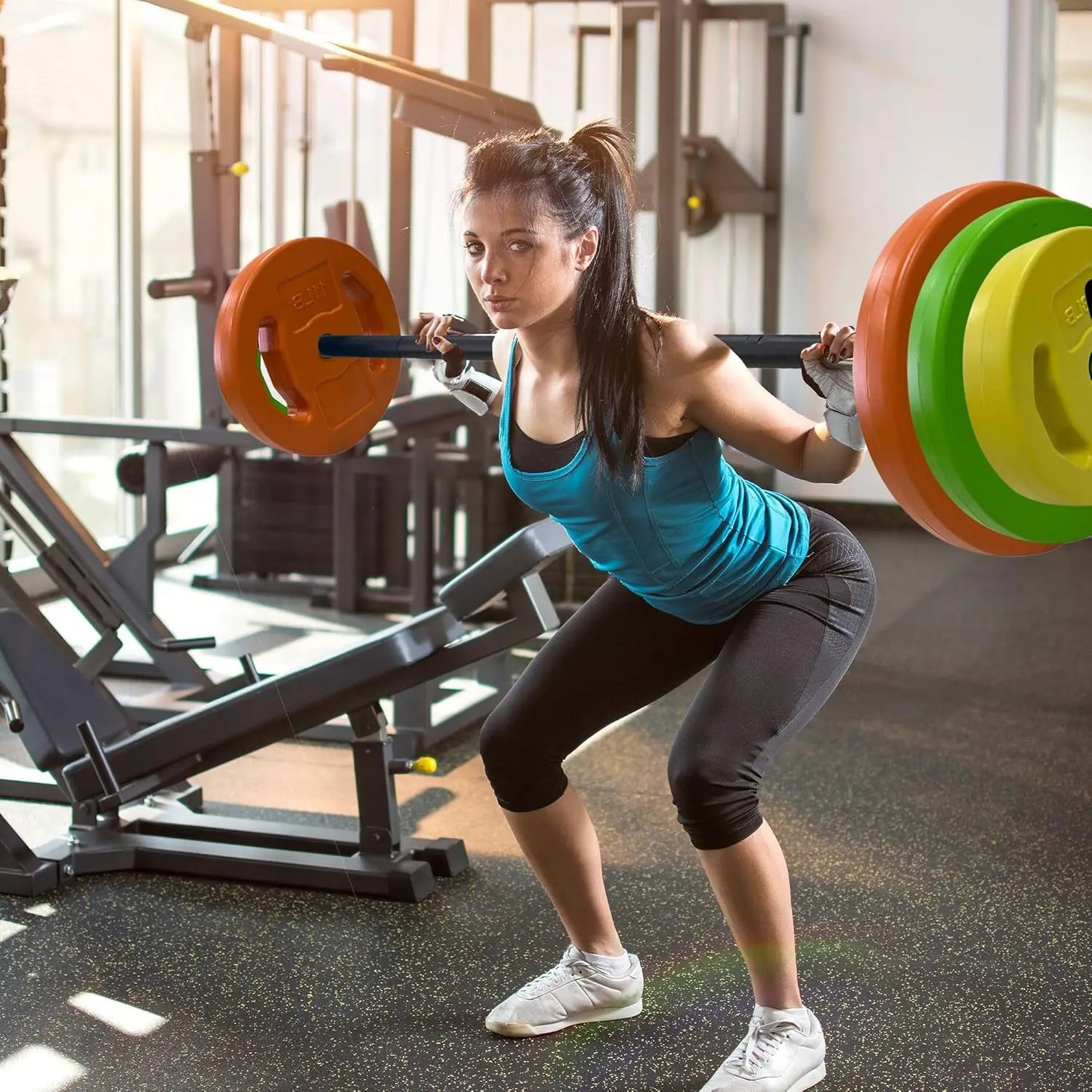 40LB Adjustable Barbell Weight Set .Home Strength Training & Full Body Workout Equipment
