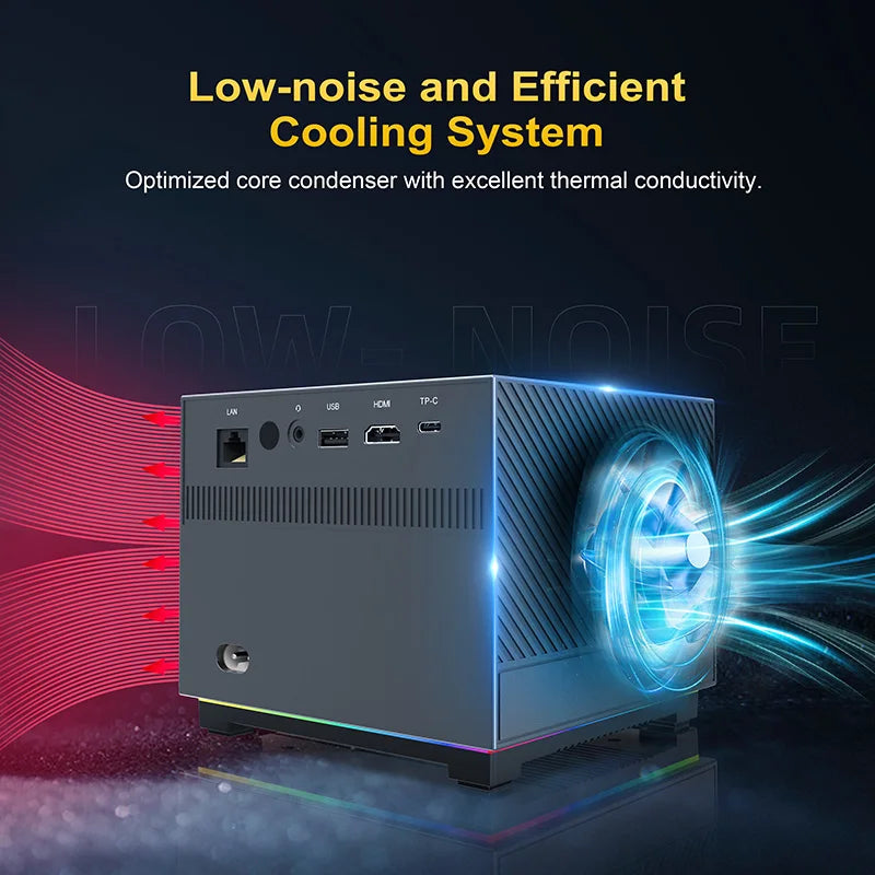 XNANO 300ANSI Projector 8K/4k WiFi 5G Voice Remote Portable Smart Movie Projector with LED Lighting BT5.0 Bulit-in More App