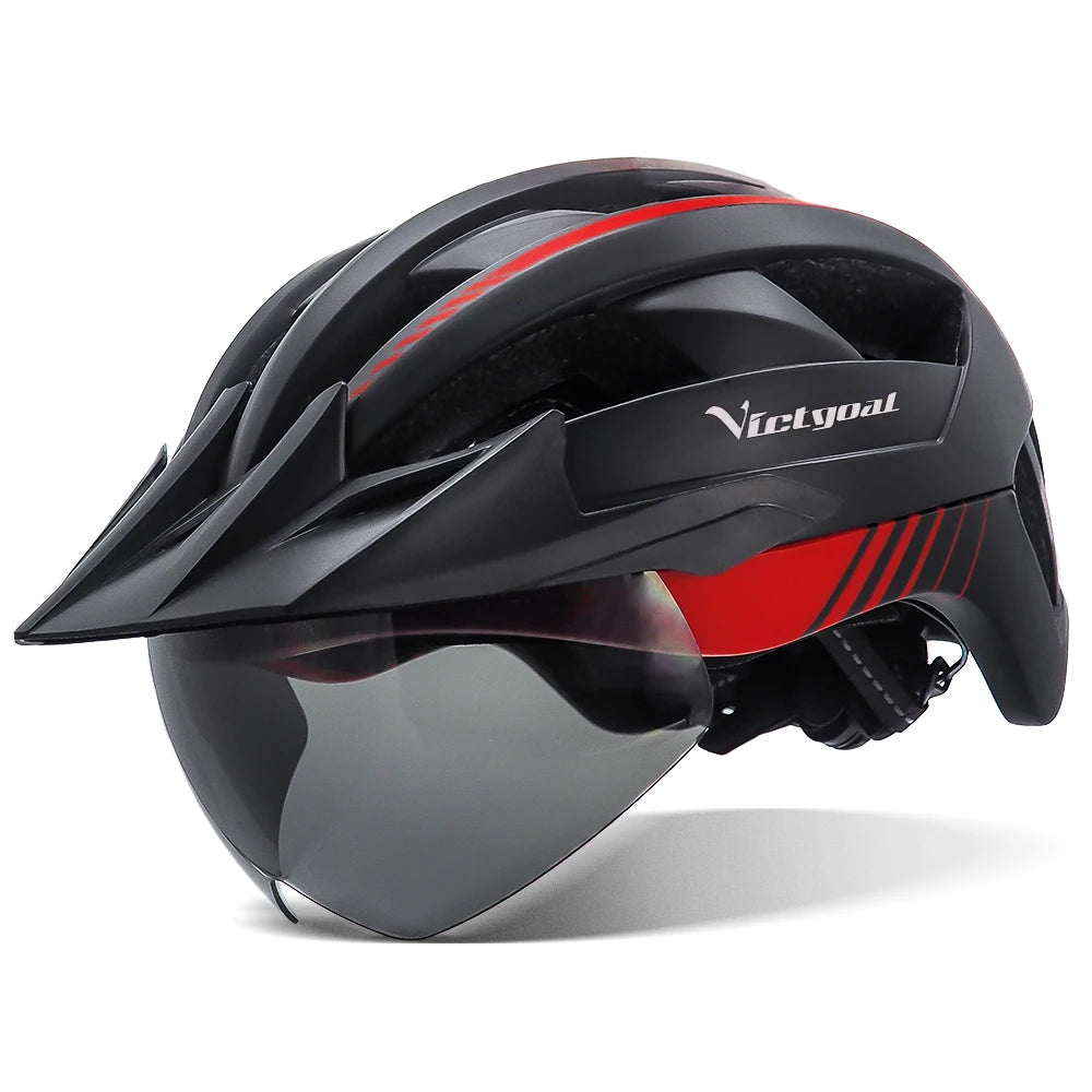 VICTGOAL Adult Cycling Helmet with Visor – Road & Mountain Bike Helmet