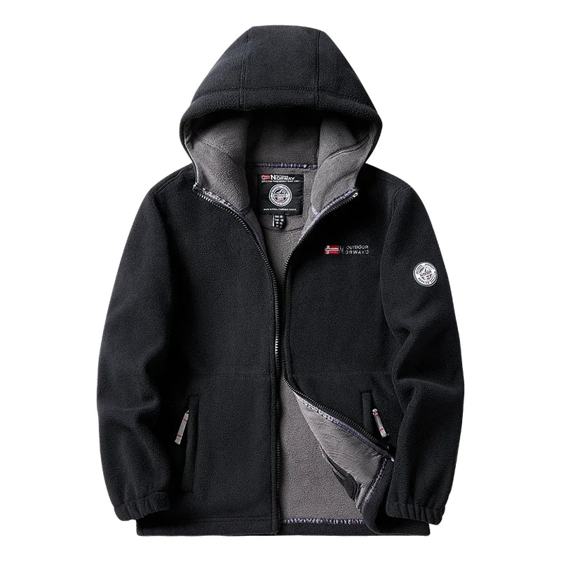 Men’s Premium Winter Fleece Hooded Wool Jacket