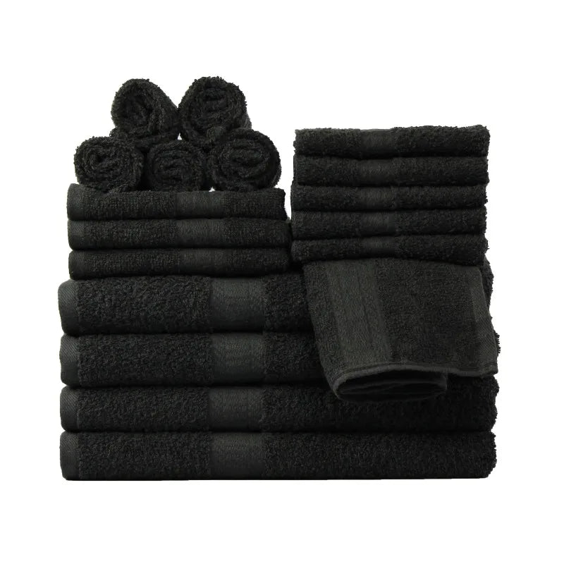 18 Piece Cotton Towel Set 4 Bath 4 Hand 10 Face Towels