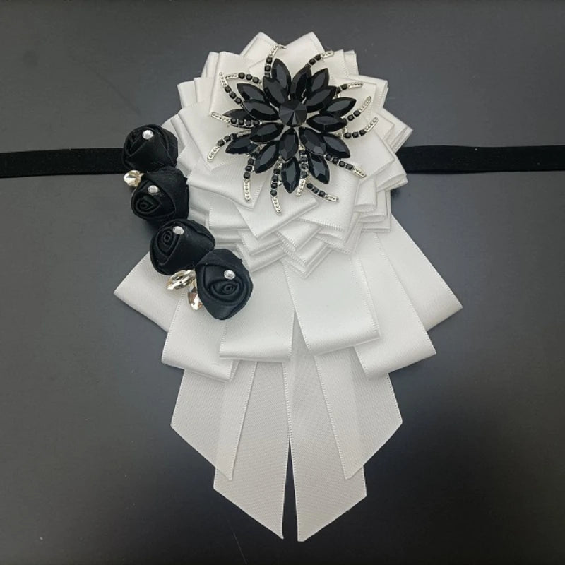 Luxury Handmade Jeweled Men’s Bow Tie | Premium Crystal Brooch Formal Wedding & Business Bow Tie
