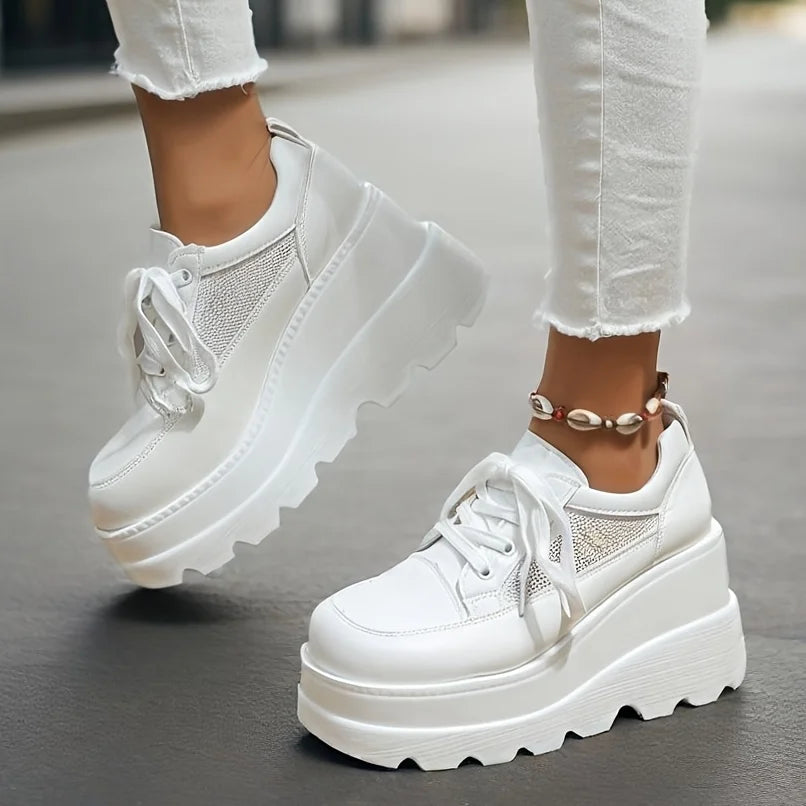 Women’s Platform Lace-Up Goth Chunky Sneakers
