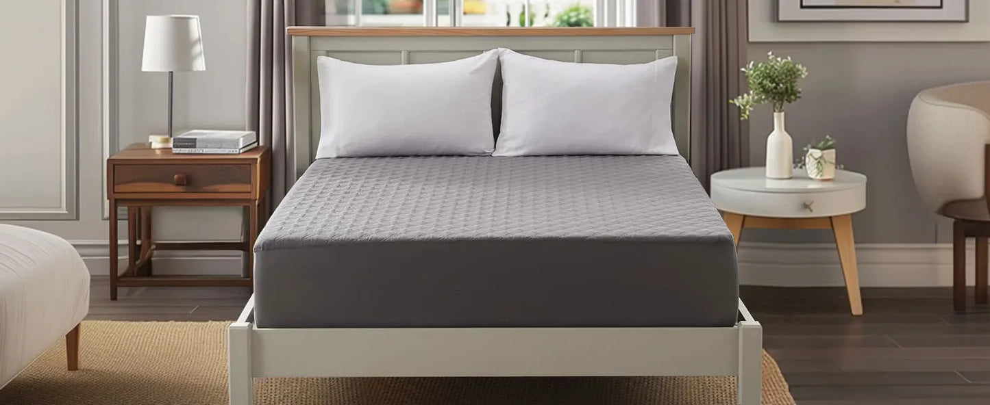 Waterproof Mattress Protector, Noiseless Mattress Pad with Deep Pocket, Soft Breathable Dirt-Proof Bed Mattress Cover Washable
