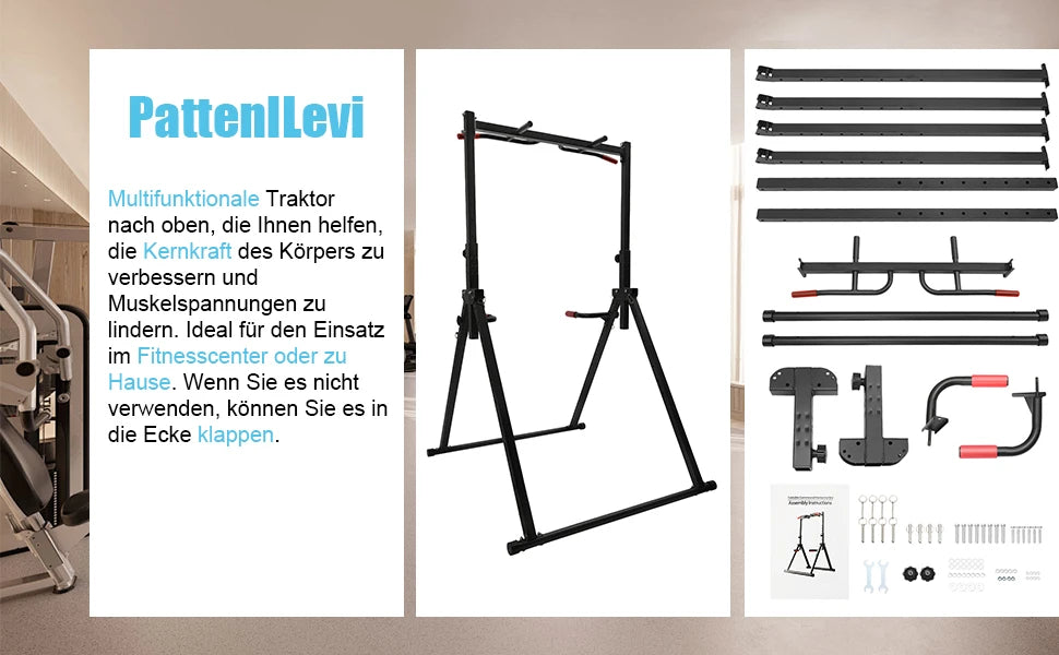 Adjustable Power Tower Pull Up Bar & Dip Station Home Gym Strength Training Station