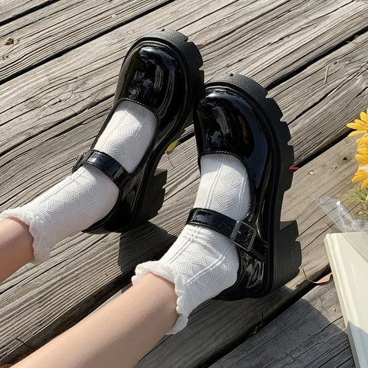 Women’s Vintage Inspired Platform Mary Jane Flats Comfortable Everyday Shoes