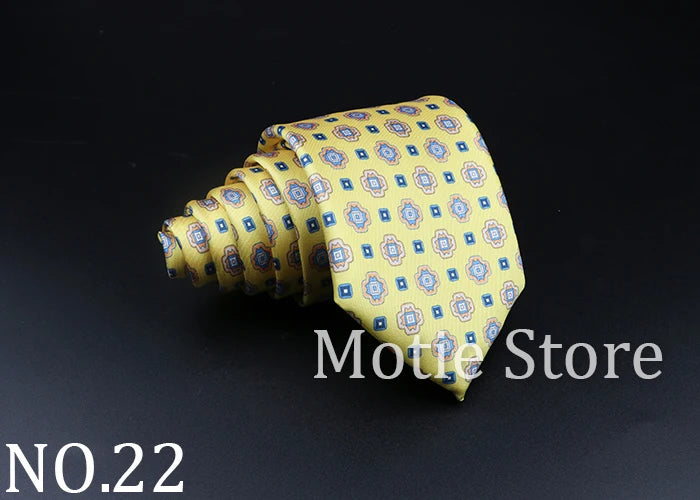 51 Styles Men's Silk Ties Jacquard Striped Plaid Floral Necktie Accessories Daily Wear Shirt Suit Cravat Wedding Party Gift