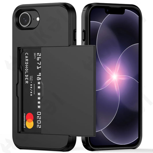 Slim Wallet Phone Case with Card Holder for iPhone 16e & iPhone 17e  Protective RFID-Style Card Storage Case