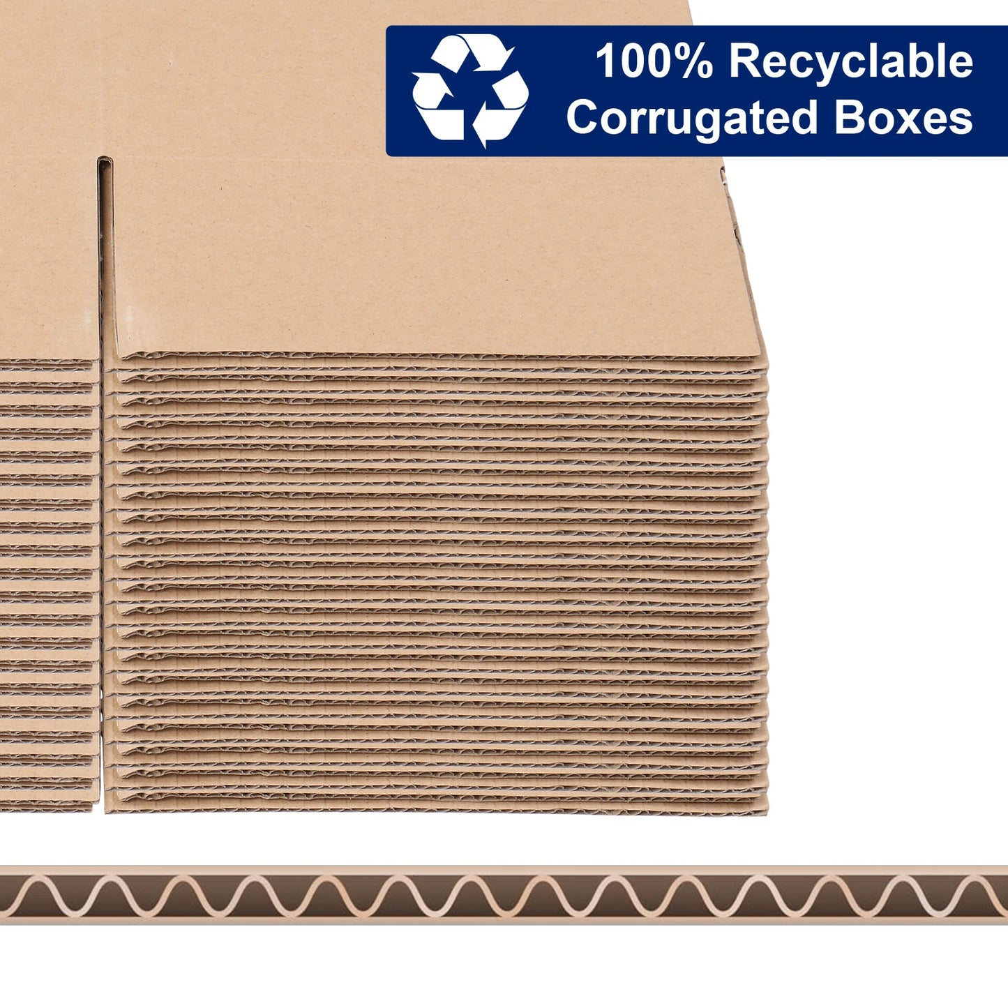 100-Pack Corrugated Paper Gift Boxes 6x6x6 in (15.2 x 15.2 x 15.2 cm). Brown Shipping & Mailing Boxes for Gifts, Packaging, Moving & Small Business