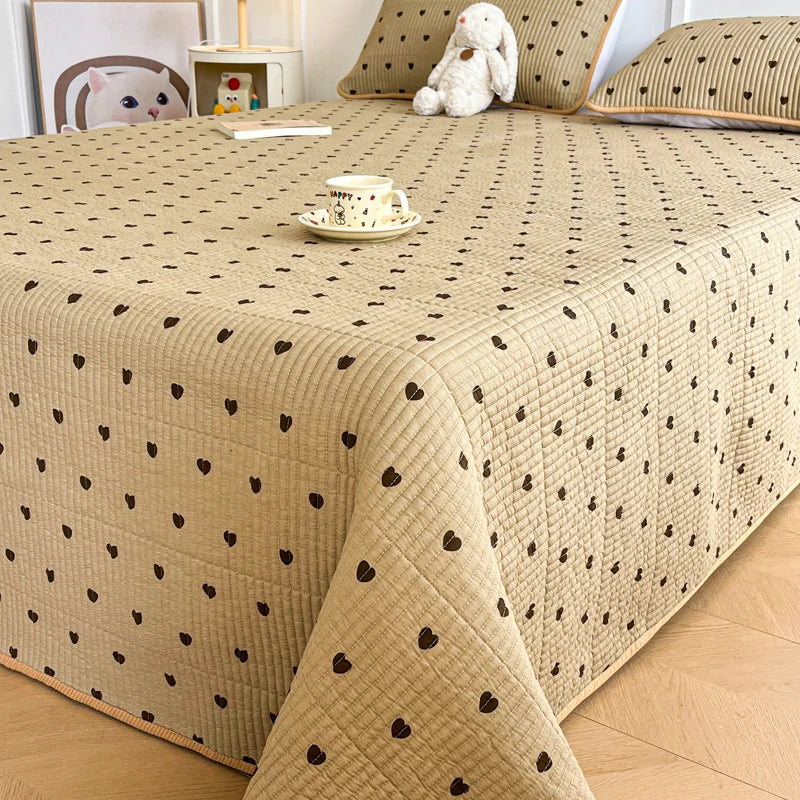 Waterproof Printed Bedspread . Reversible Double-Sided Bed Cover