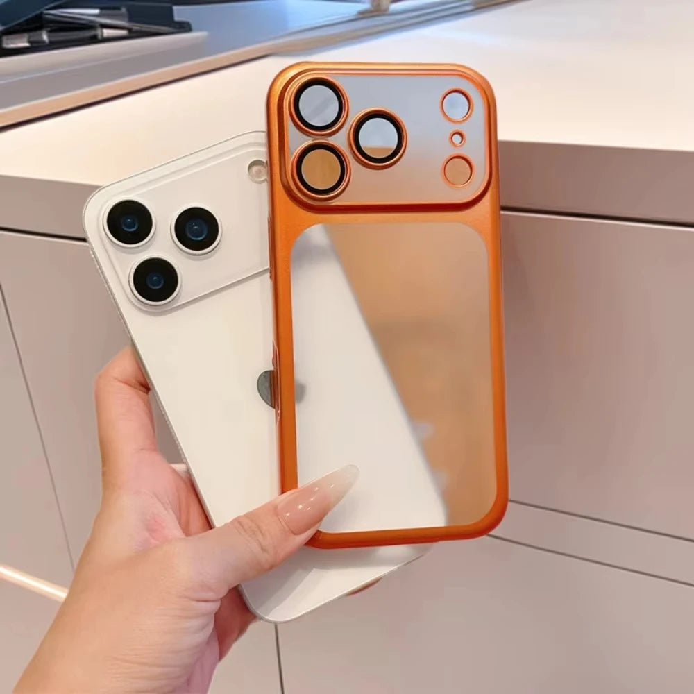 Luxury Clear Matte Phone Case with Camera Protection