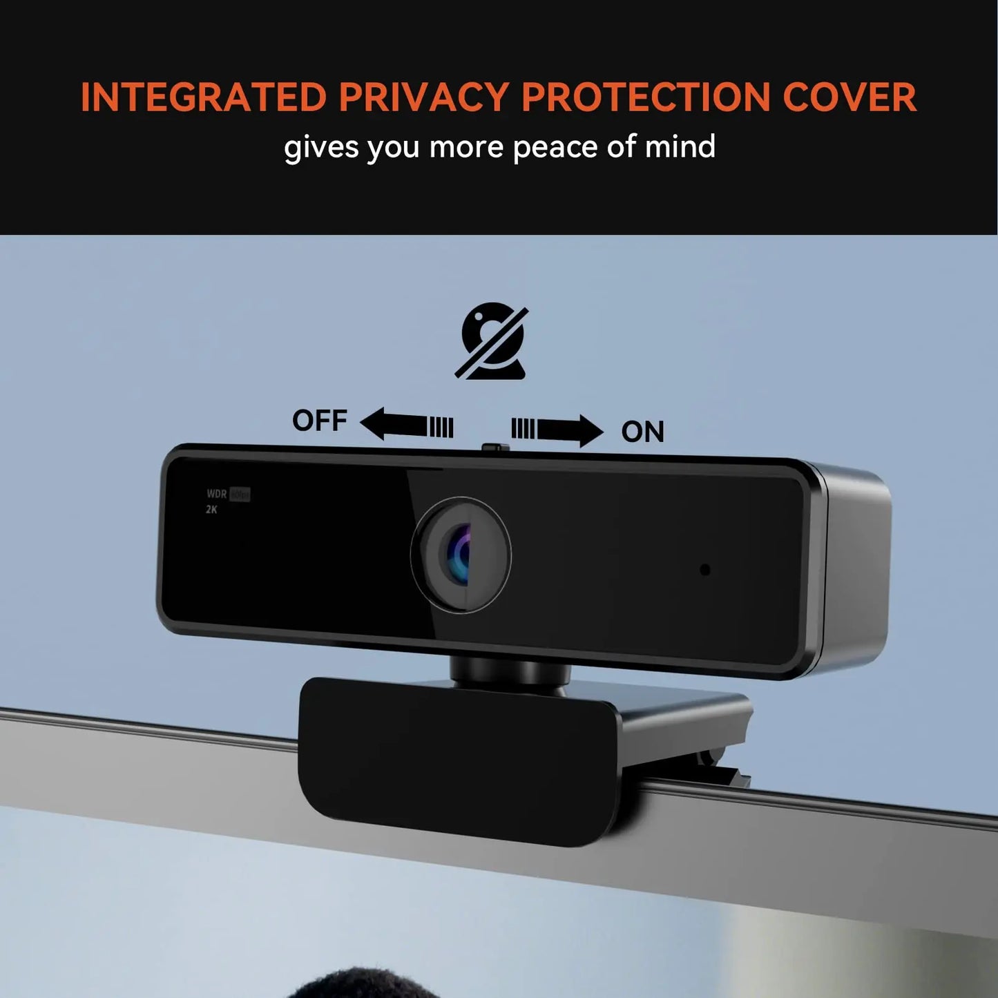 Nuroum 2K QHD 1440P AI Webcam with Noise-Canceling Microphones, Auto Focus & Privacy Cover