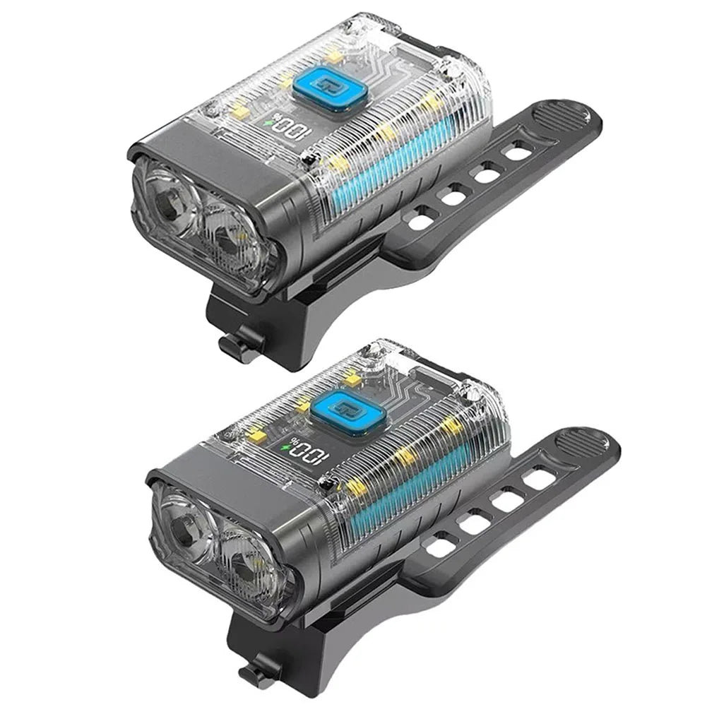 LED Bicycle Front Light Bike Light IPX4 Waterproof Bicycle Headlight Rechargeable 360 Degree Rotating for Night Riding