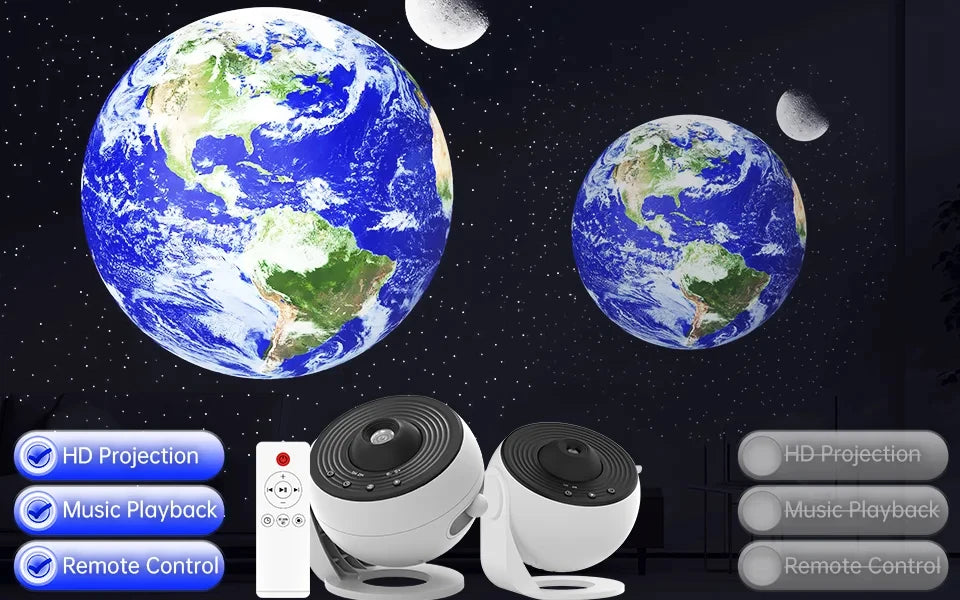 Galaxy Planetarium Star Projector – Starry Sky Night Light with Bluetooth Speaker, Remote Control & Aurora Galaxy Effects