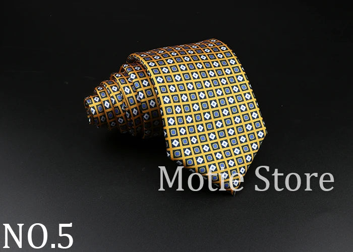 51 Styles Men's Silk Ties Jacquard Striped Plaid Floral Necktie Accessories Daily Wear Shirt Suit Cravat Wedding Party Gift