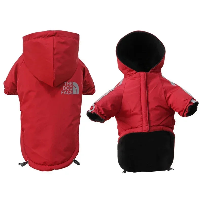 Reflective Waterproof Dog Hoodie Coat for Autumn & Winter