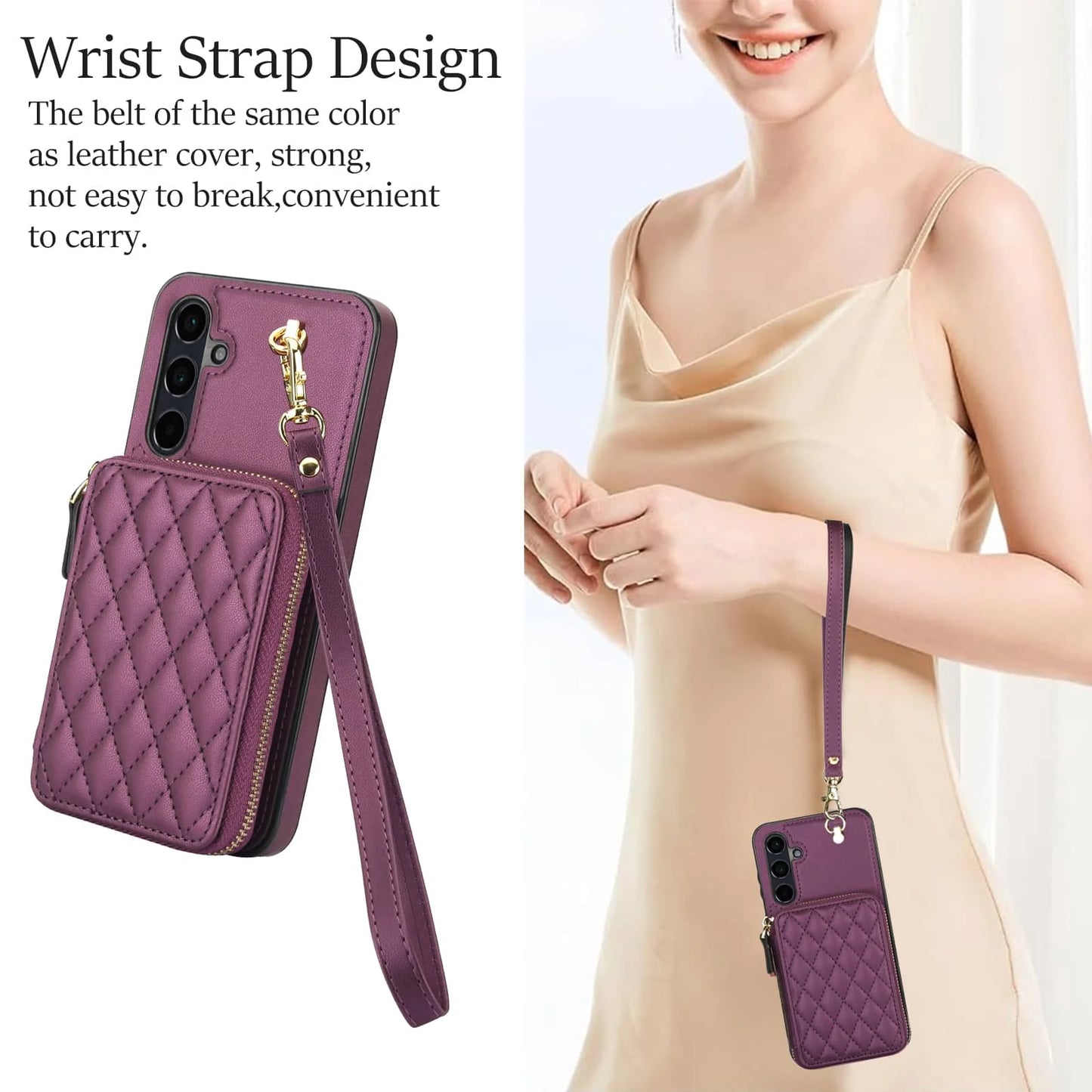 Luxury Crossbody Wallet Phone Case for Samsung Galaxy &nbsp;Card Holder, Strap, Shockproof Protection