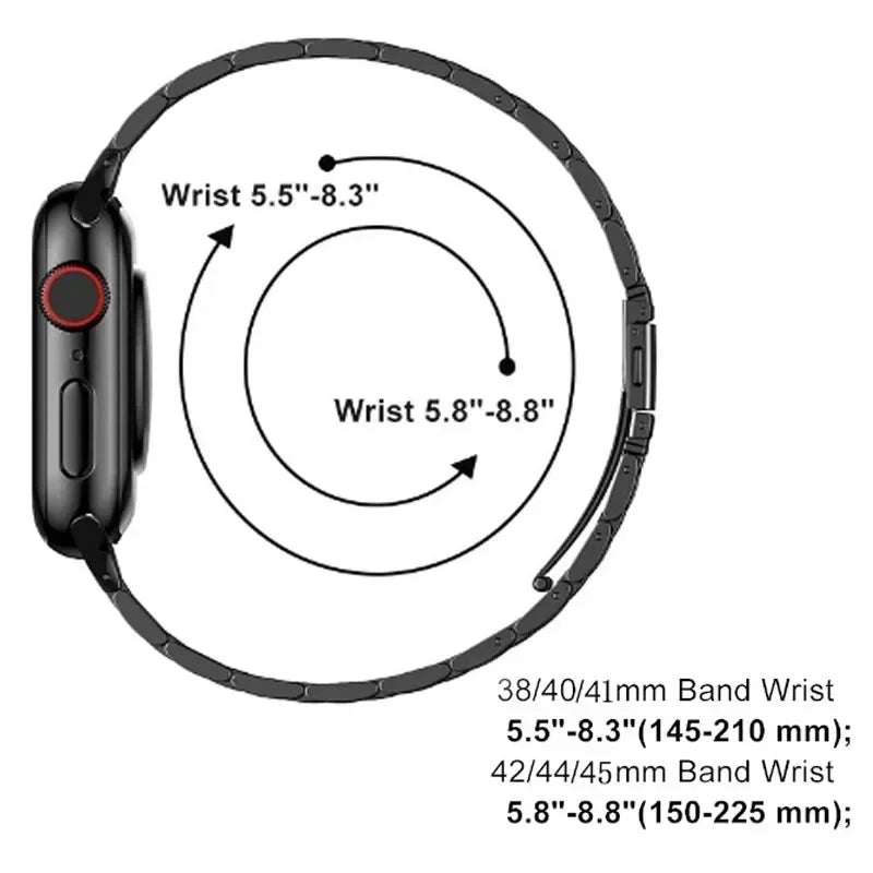 Premium Stainless Steel Apple Watch Band .Luxury Metal Replacement Strap