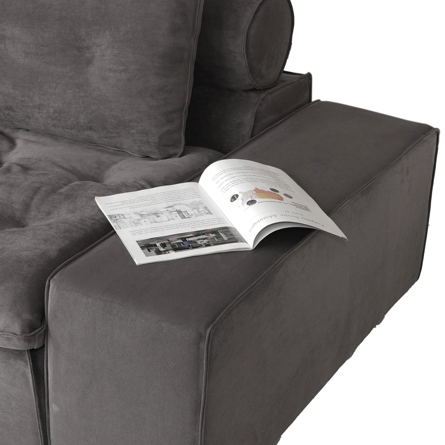 Modular Cloud Sectional Couch Oversized Down Filled Sofa Couches with Chaise Ottoman Adjustable Backrest Couch For Living Room