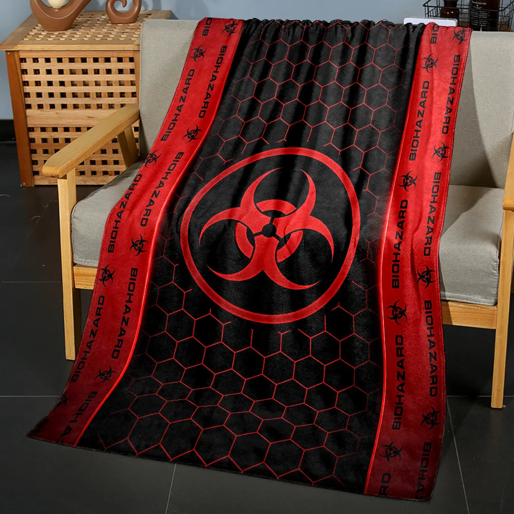 Contemporary Reversible Flannel Throw Blanket .Soft Cozy Polyester Blanket for Sofa, Bed & Lounge