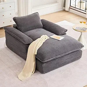 Oversized Chair With Ottoman Indoor Lounge Chair Deep Seat