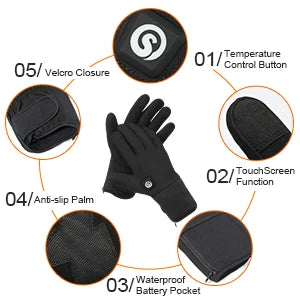 Savior Heat Heated Mittens Waterproof Skiing Gloves