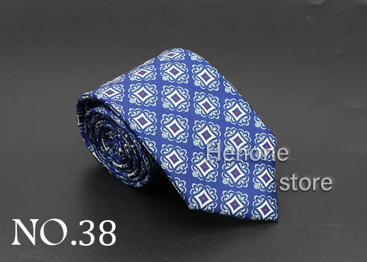 Luxury Floral & Paisley Men’s Silk Necktie .Wedding & Business Tie