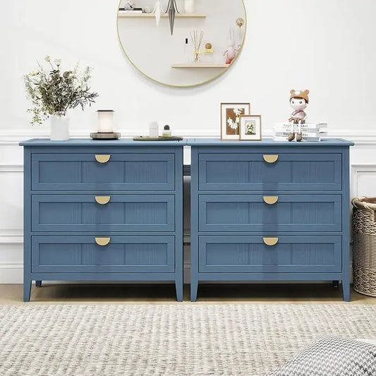 3 Drawers Dresser for Bedroom Set  Modern Wood Chest of Drawers Cabinet  Farmhouse Large Nightstand with Drawers  30 Inch Wide N