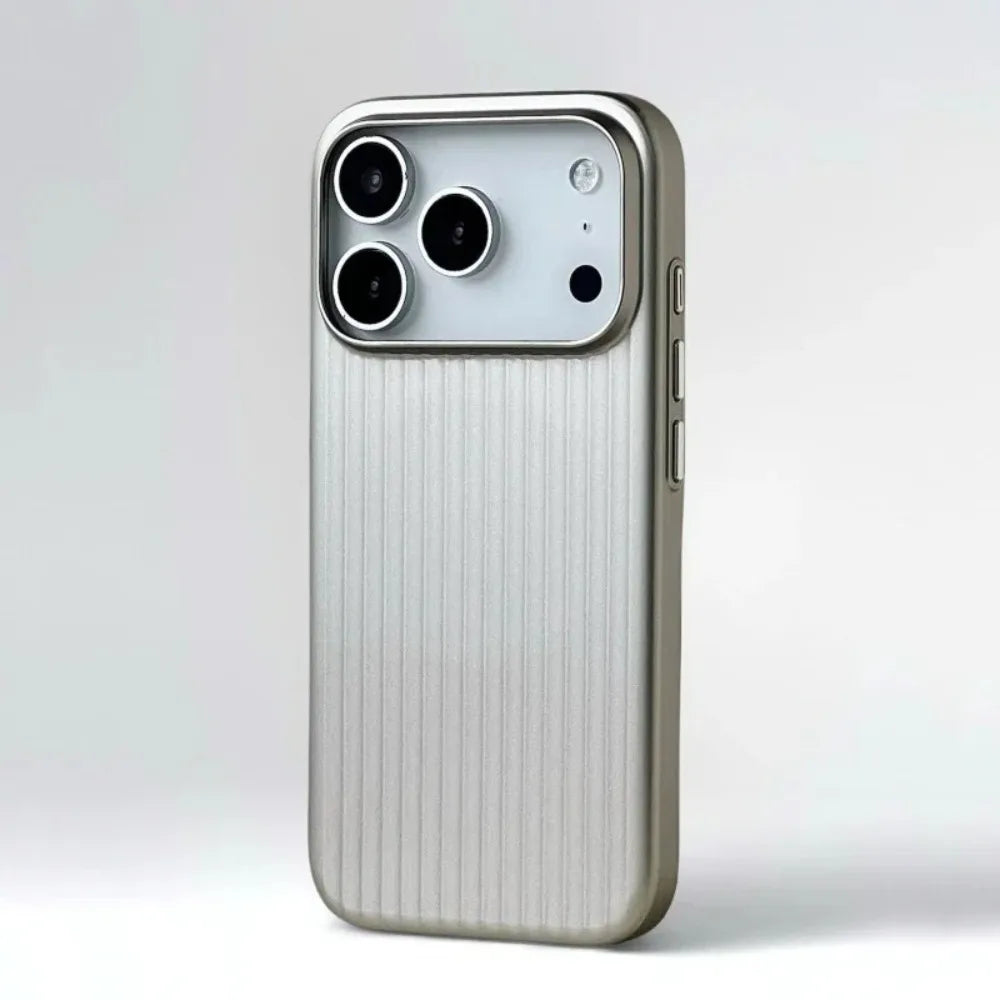 Luxury Stripes Metallic Paint Armor Phone Case for iPhone Samsung