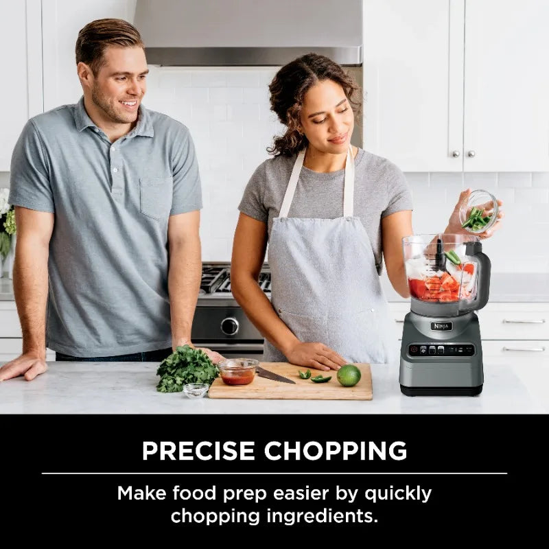 Ninja Professional Food Processor, 850 Watts, 9-Cup Capacity, Auto-iQ Preset Programs, Silver