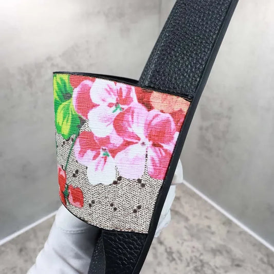 Designer Slipper Slides Floral Slide Sandal Rubber Beach Summer Slippers Flat Thick Sole Bathroom Home Shoes Slipper4
