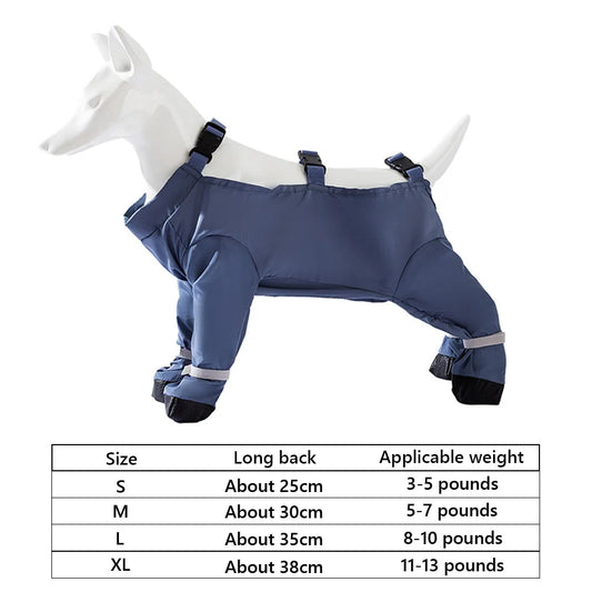 Dirty-Proof Dog Suspender Boots with Suspender Anti-Slip Adjustable Straps Pets Dustproof Pants for Small Medium Dogs