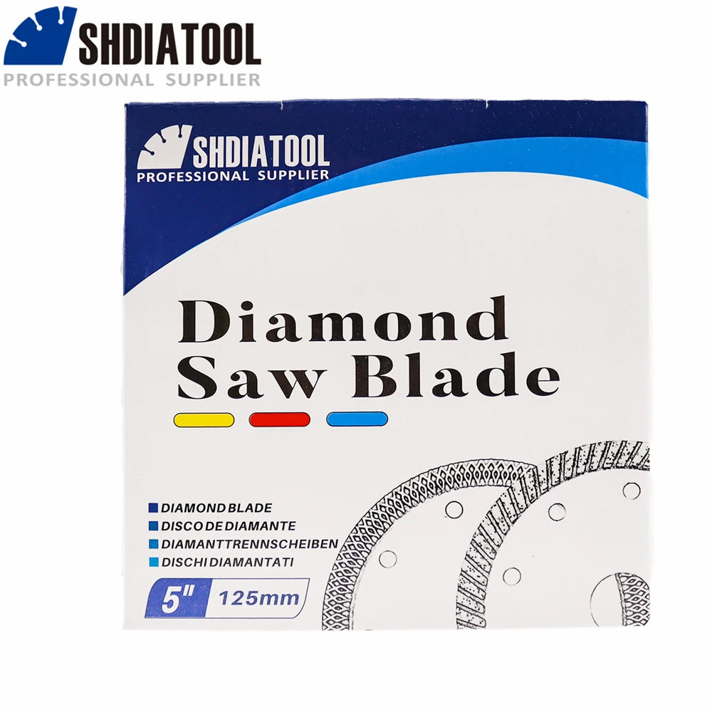 SHDIATOOL 2Pcs Dia125mm Double-sided Cutting Disc Diamond Saw Blade Grinding Wheel For Ceramic Tile Marble 5inches Cutter Plate